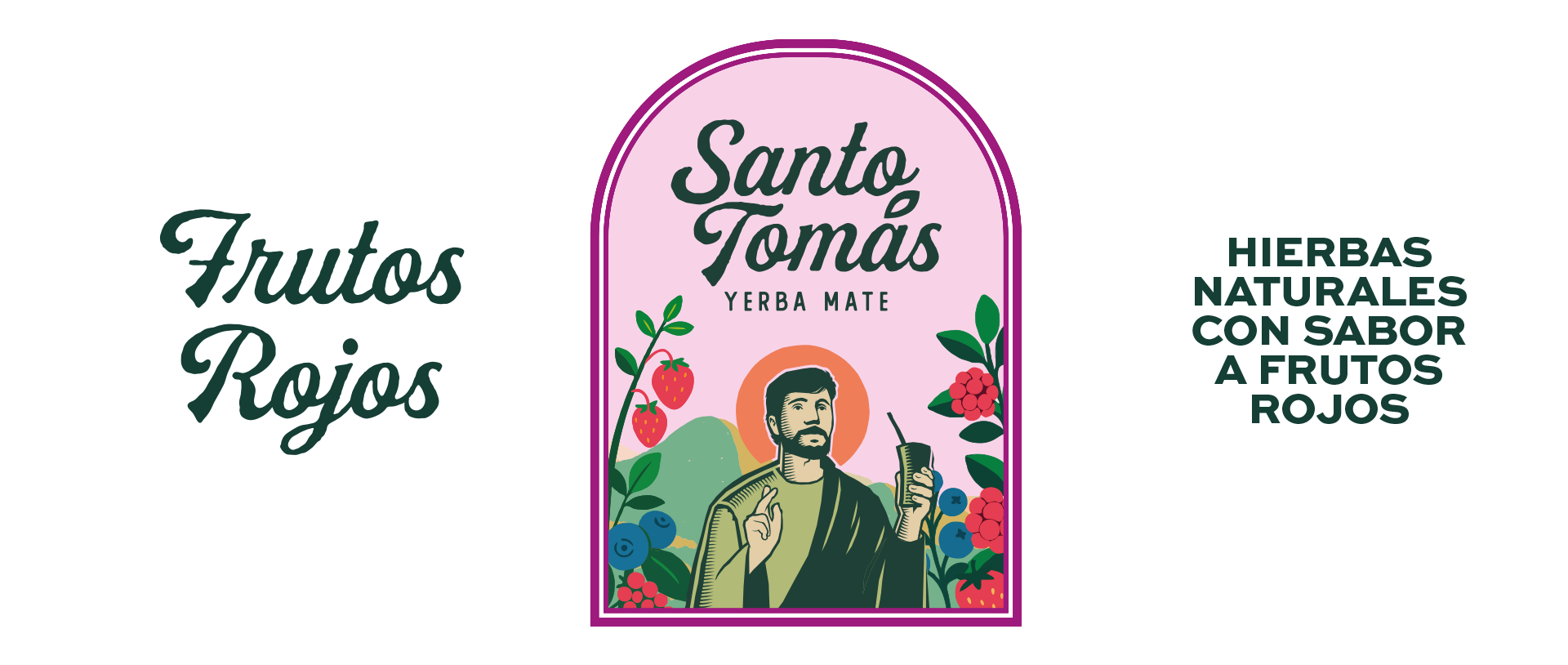 Santo Tomás Frutos Rojos, yerba mate compuesta con sabor frutos rojos